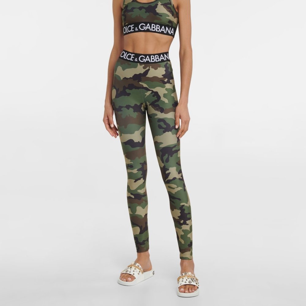 Dolce & Gabbana Camouflage high-rise leggings